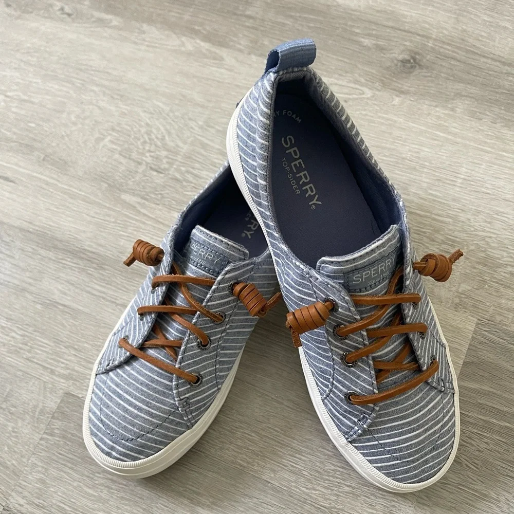SOLD Sperry Women's Crest Vibe LightSkyBlue Stripe. - Picture 4 of 5